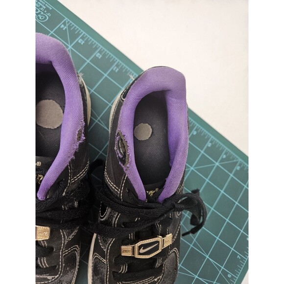 Nike Air Force 1 Low '07 LV8 World Champ Black Purple Size 4Y Youth - Picture 4 of 12